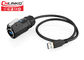 M24 USB3.0 Kablo Usb Tak Için Motosiklet Arayüzü Hızlı Iletim PB IP65 IP67 Ile 0.5 m Kablo Tedarikçi